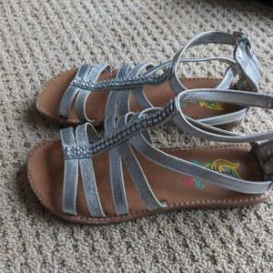 Silver gladiator sandals youth